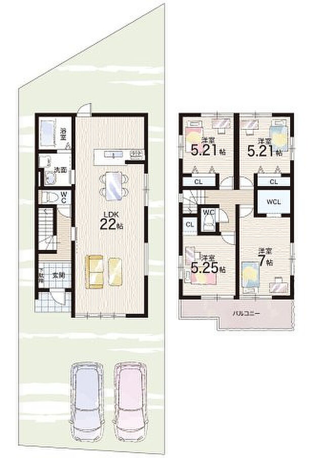 【4LDK】○膳所小学校・・・徒歩6分 ○粟津中学校・・・徒歩17分