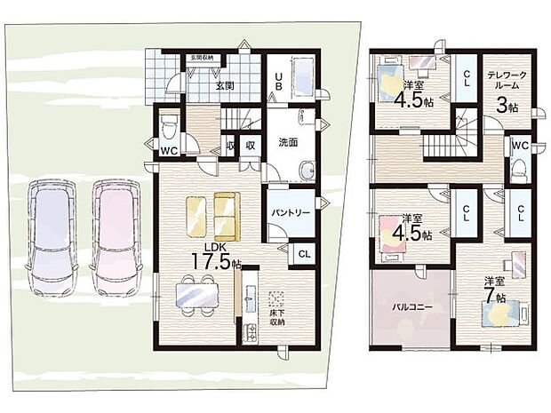 【3LDK+S(納戸)】○竹永小学校・・・徒歩24分 ○八風中学校・・・徒歩50分