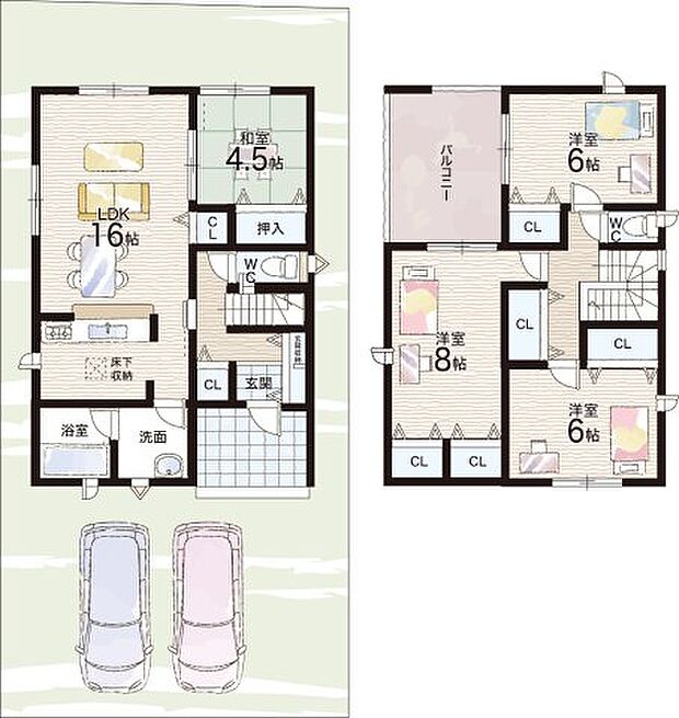 【4LDK】○五個荘小学校・・・徒歩17分 ○五個荘中学校・・・徒歩19分
