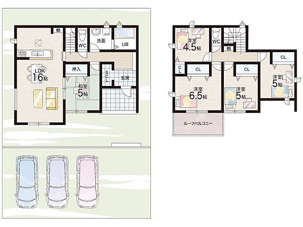 【5LDK】○三重小学校・・・徒歩10分 ○大池中学校・・・徒歩43分