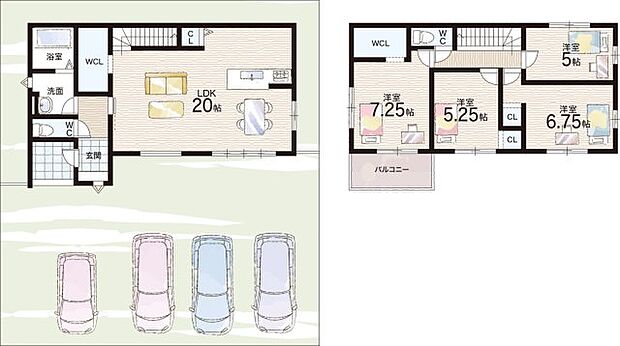 【4LDK】○野洲小学校・・・徒歩18分 ○野洲中学校・・・徒歩39分