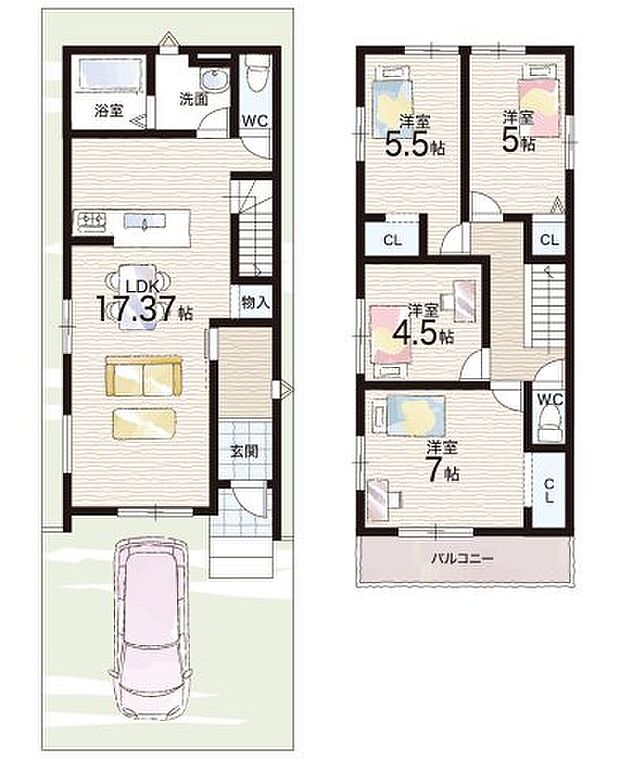 【4LDK】○神明小学校・・・徒歩13分 ○西宇治中学校・・・徒歩11分