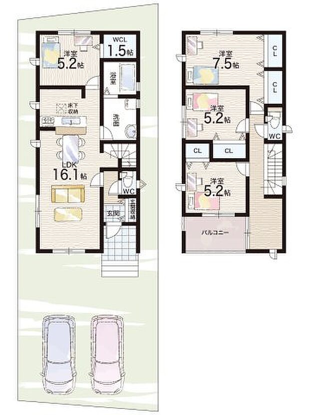 【4LDK】○長太小学校・・・徒歩10分 ○大木中学校・・・徒歩28分