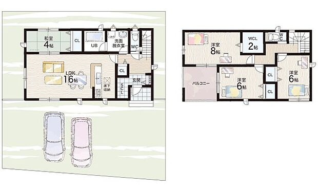 【4LDK】○箕田小学校・・・徒歩21分 ○大木中学校・・・徒歩19分