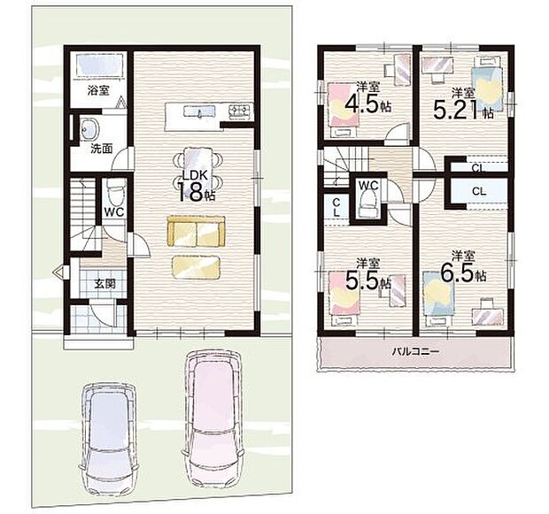 【4LDK】○笠縫東小学校・・・徒歩11分 ○新堂中学校・・・徒歩31分