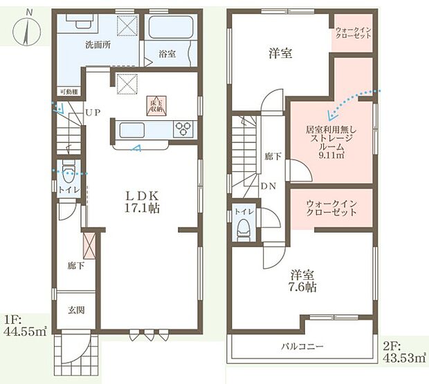 【2LDK+S(納戸)】○桃山東小学校・・・徒歩13分 ○桃山中学校・・・徒歩34分