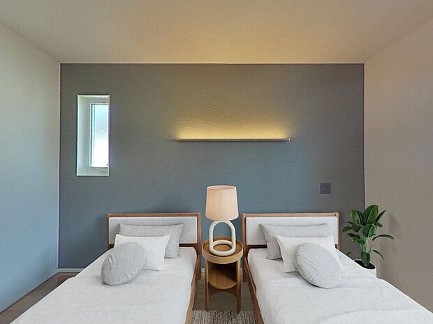 【寝室】■20号地 主寝室 画像は実際の写真にCG加工(家具や調度品の削除や合成)を加えたもので実際とは異なる場合があります。