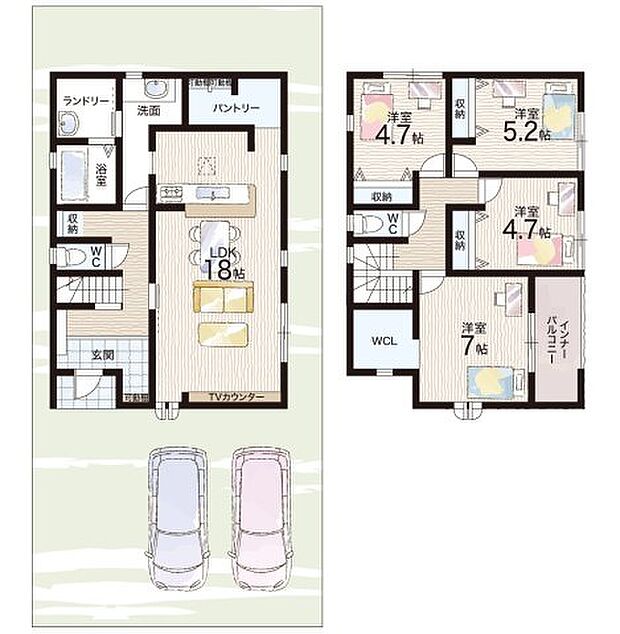 【4LDK】○大野小学校・・・徒歩21分 ○青雲中学校・・・徒歩26分