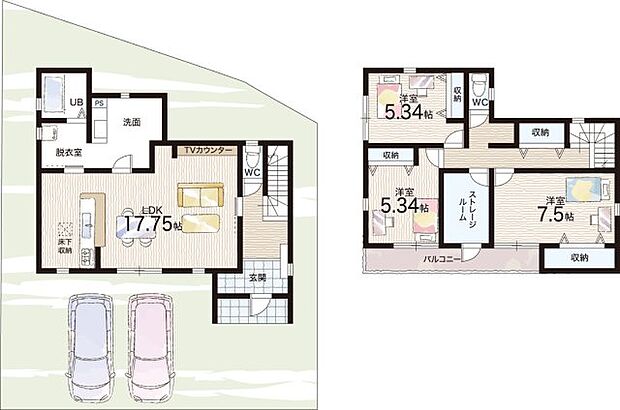 【3LDK+S(納戸)】○小野小学校・・・徒歩8分 ○小野中学校・・・徒歩18分