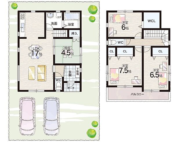 【4LDK】○旭陽小学校・・・徒歩5分 ○朝日中学校・・・徒歩12分