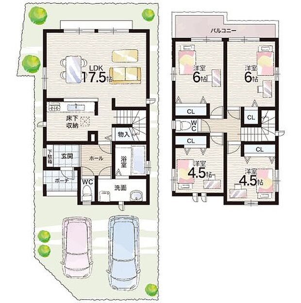 【4LDK】○二見小学校・・・徒歩12分 ○二見中学校・・・徒歩8分