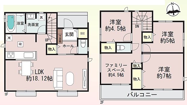 【3LDK】○米田西小学校・・・徒歩12分 ○竜山中学校・・・徒歩27分