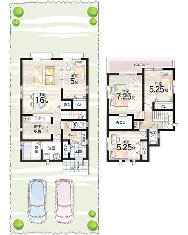 【4LDK+S(納戸)】○南大津小学校・・・徒歩９分 ○大津中学校・・・徒歩１９分