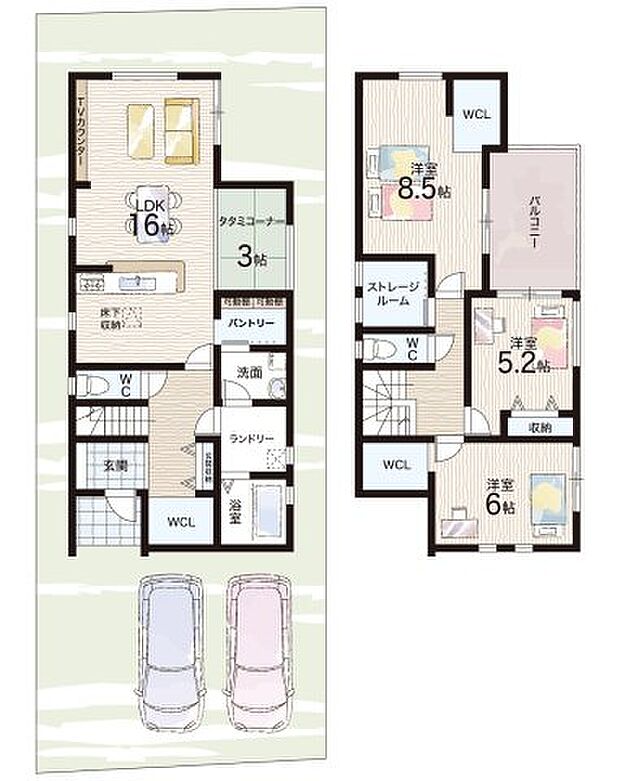 【3LDK+S(納戸)】○鳩里小学校・・・徒歩19分 ○加古川中学校・・・徒歩19分