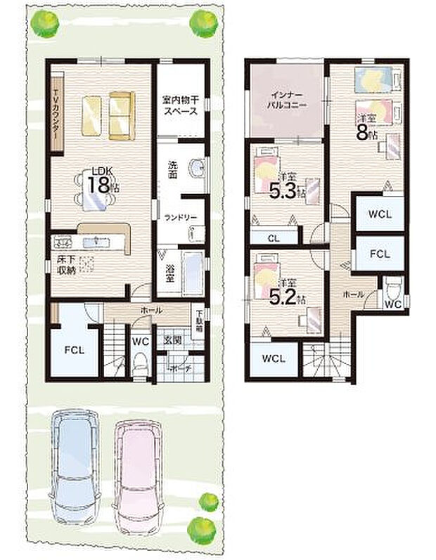 【3LDK+S(納戸)】○大津小学校・・・徒歩6分 ○大津中学校・・・徒歩12分