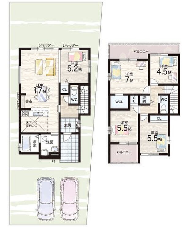 【4LDK】○大観小学校・・・徒歩9分 ○衣川中学校・・・徒歩11分