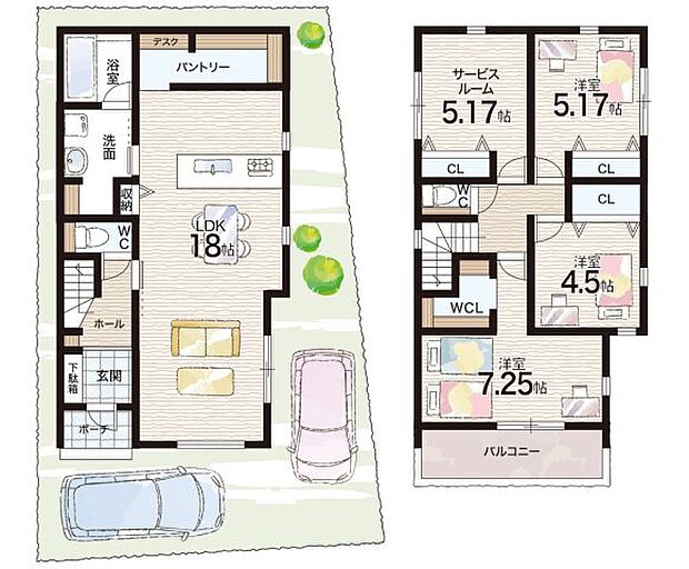 【3LDK+S(納戸)】○江井島小学校・・・徒歩15分 ○江井島中学校・・・徒歩22分
