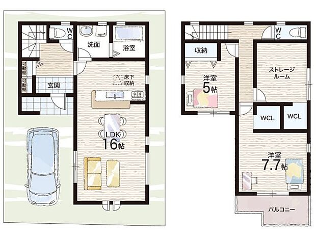 【2LDK+S(納戸)】○平岡小学校・・・徒歩24分 ○平岡南中学校・・・徒歩23分