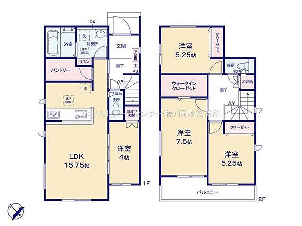 (１号棟)、価格2980万円、4LDK、土地面積160.76m2、建物面積97.3m2