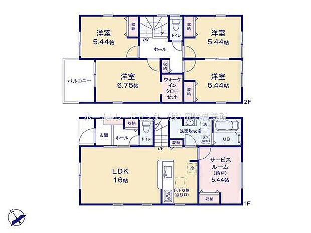 (1号棟)、価格3080万円、4LDK+S、土地面積139.61m2、建物面積105.18m2