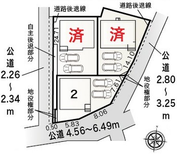あと２号棟のみ☆３方向に道路があり開けているのでお家に光を届けてくれます♪
