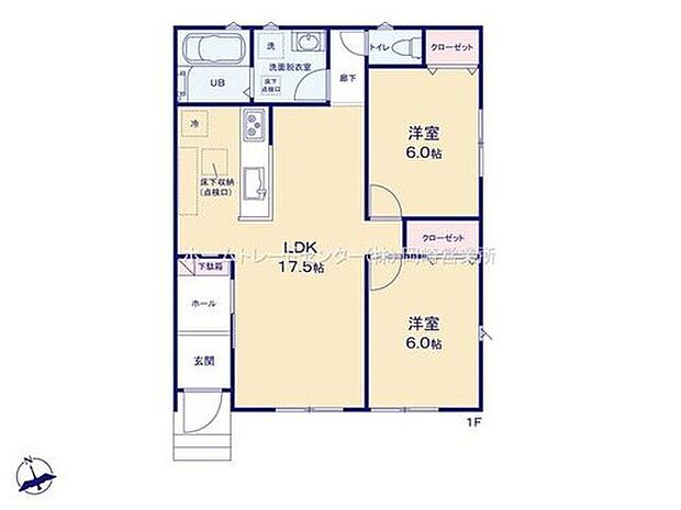 【2LDK】子育て中にも老後の生活にも生活しやすい平屋建て☆対面式キッチンからはリビングで過ごす家族の様子がわかり安心です◎全居室６帖以上☆