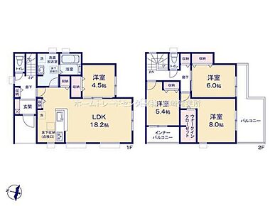◇リビングには洋室が隣接☆リビングと一体利用が可能で多用途に使用できます♪◇家事動線がスムーズな水回り集約設計です◎◇使い勝手の良いワイドなバルコニー有り♪ 