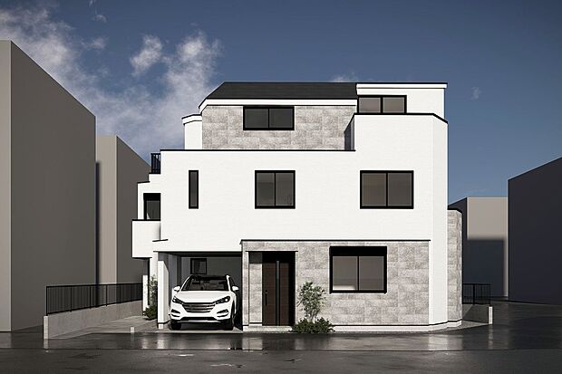 【B号棟外観イメージパース】