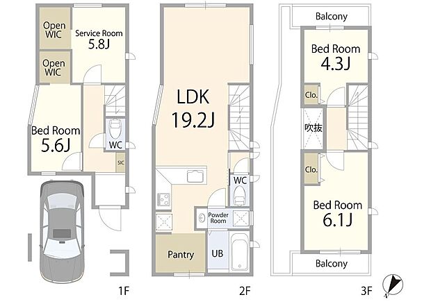 【3LDK+S】使い勝手の良い3LDK+S(納戸)プラン。ゆとりある居室に加え、多目的に使えるスペースが暮らしをより便利にします。
