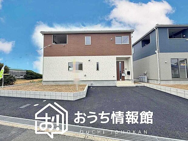 【現地写真(外観)【2号地】】雨で汚れを落とし、耐久性・耐候性に優れた外壁を使用しています。