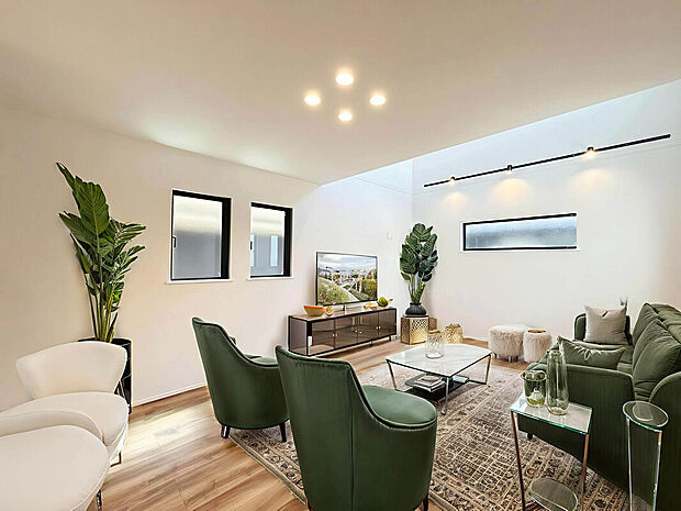 【LDK：17.3帖】
角地に佇む通風良好な邸宅。全居室2面採光で、部屋中の空気の入れ替えに最適なプランニングとなっています。