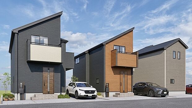 【【建物プラン例:外観】】保育園~小学校までの教育施設が徒歩14分圏内、四季折々の自然を感じられる公園が徒歩10分圏内と子育て世帯でも安心して暮らせます。
