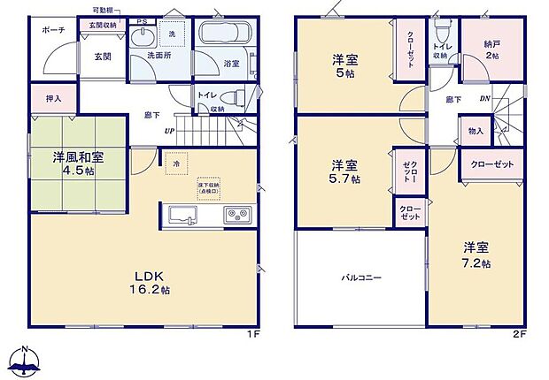 (1号棟間取り図)