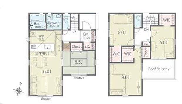 (1号棟)、4LDK、土地面積181.57m2、建物面積105.99m2