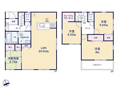 書斎や仕事部屋としても使いやすそうな収納が2つ用意された和室♪
20帖を超えるLDKはご家族全員が寛げる憩いの場♪
スーツケース等も収納できるWICでお子様のお部屋も広くお使いいただけます♪ 