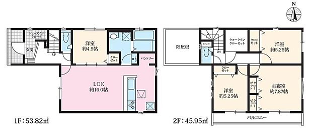 【4LDK】◆対面式キッチンですので、お食事の準備をしながらご家族との会話を楽しめます♪◆SIC、パントリー、WICなど収納が充実しているので、お部屋がすっきり片付きます♪◆バルコニーは2部屋から出られて便利♪