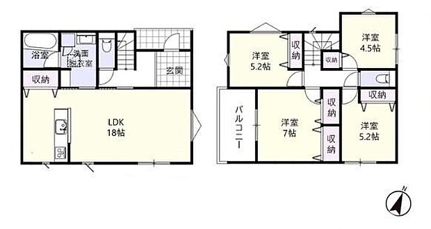 【4LDK】◇18帖LDKの対面式キッチンプランです♪
◇後片付けお任せの食洗機。ママも食後の団欒に加われます♪
◇全居室収納付き♪
◇浴室乾燥機・ガス乾燥機「乾太くん」標準仕様♪