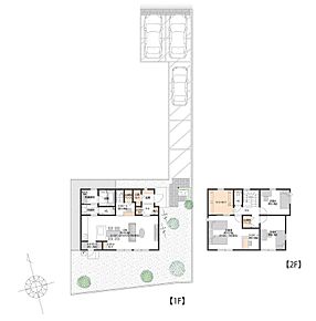 収納豊富な間取り。土がついたものの収納場所として土間クロークを確保。靴だけでなくコートやかばんも収納すれば、外の汚れを持ち込まず、リビングもキレイなままに。アウトドア用品の収納にも便利です。 