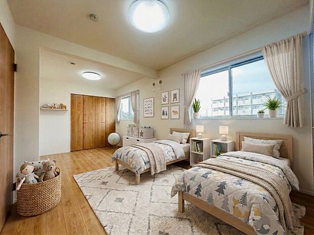 【洋室】【洋室】 お子様の成長や、生活環境の変化に合わせてご自由にレイアウト可能です。※画像はイメージです。 家族構成が変わっても柔軟に対応できる、長く快適に暮らせる設計です。