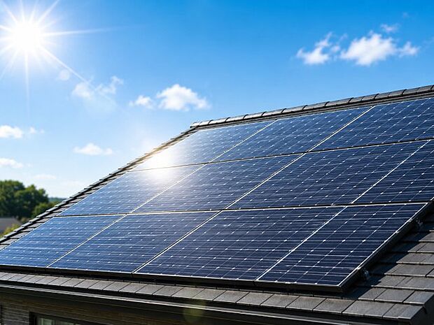 【太陽光発電システム】長州産業製の4.3kWパネル搭載で月々の光熱費を削減。災害時の非常用電源としても活用可能です。環境にも家計にも優しい、サステナブルな暮らしをサポートします。※画像はイメージです