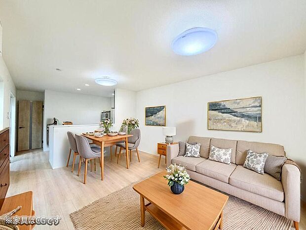 ■くつろぎと笑顔が集まる、心温まるリビング