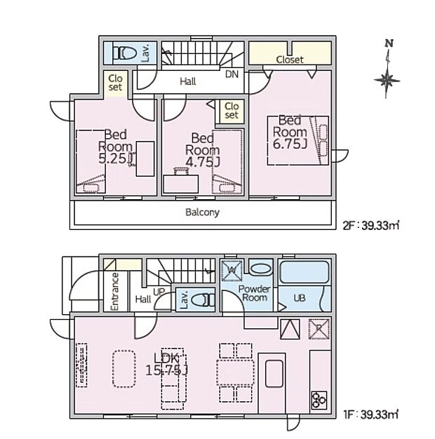 【3LDK】1号棟