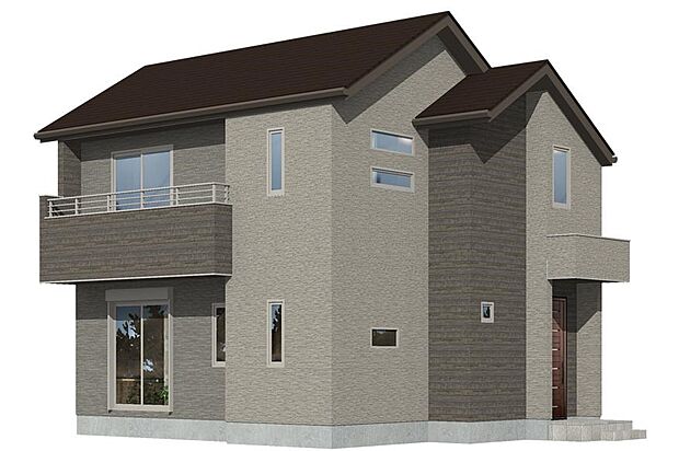 【完成予想図(外観)】6号棟｜4LDK+パントリー+独立洗面室(ワイド洗面台)+リネンスペース  ※実際の色・仕様と異なる場合があります。