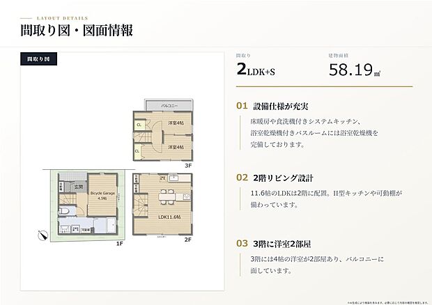 コンパクトでありながら工夫された間取りプランの新築分譲住宅!