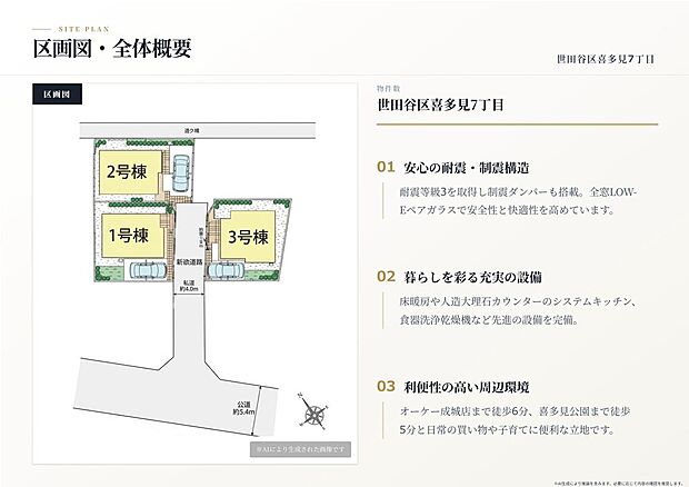 個性豊かな間取りプランの新築分譲住宅全3棟！ウォークインクローゼットなど収納スペースも豊富！