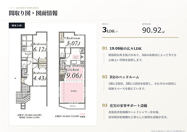 カースペース3LDKの間取りプラン！