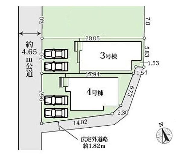 ３号棟　３，１８０万円
４号棟　２，９８０万円