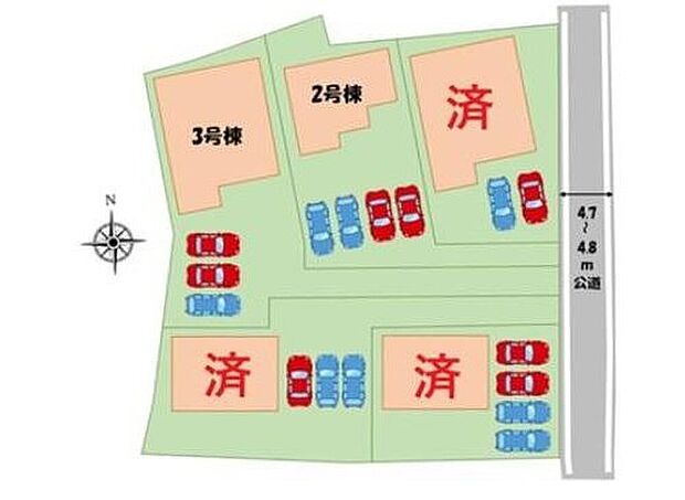  １号棟　ご成約済
２号棟　２，３９８万円
３号棟　２，５９８万円
４号棟　ご成約済