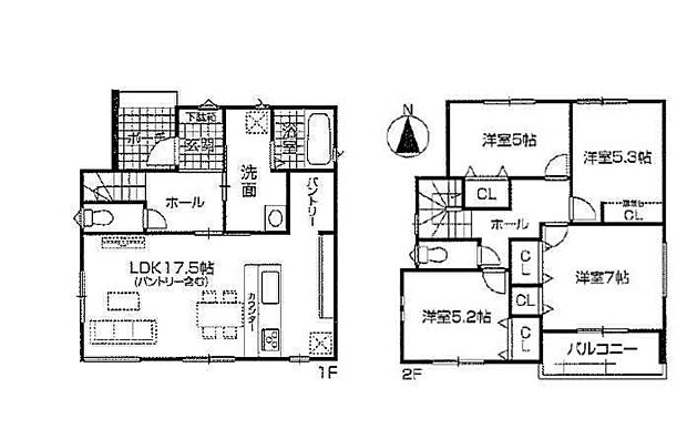 (１号棟)、価格2990万円、4LDK、土地面積114.55m2、建物面積102.59m2