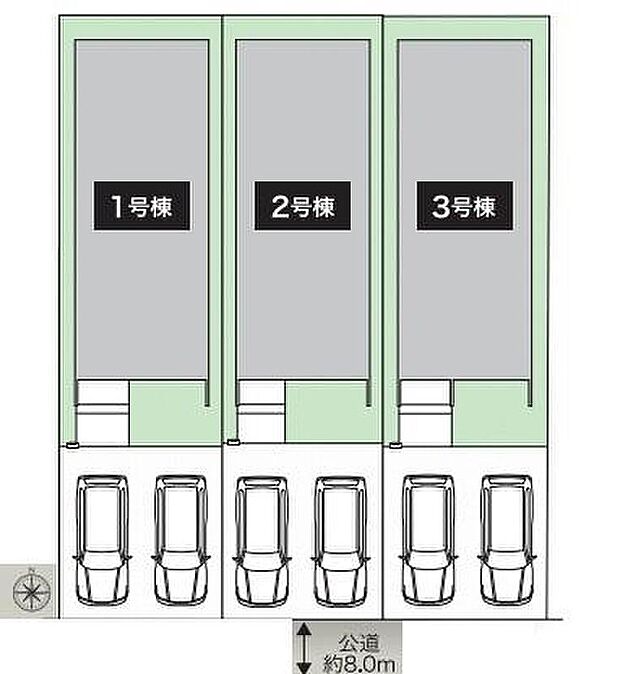 1号棟 3,680万円
2号棟 3,680万円
3号棟 3,680万円